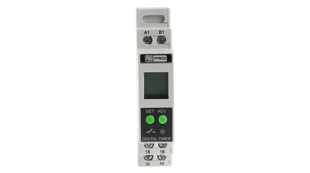 Tidrelä, LCD Multifunktion 999h 240V 8A 1CO Antal funktioner 18